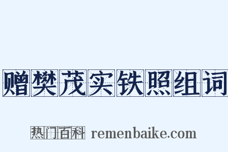 赠樊茂实铁照组词是什么意思的图片